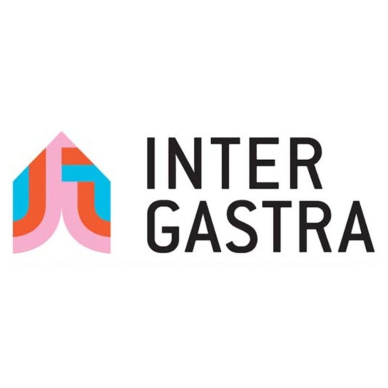Logo von INTERGASTRA mit stilisierten, bunten Formen über dem Schriftzug.